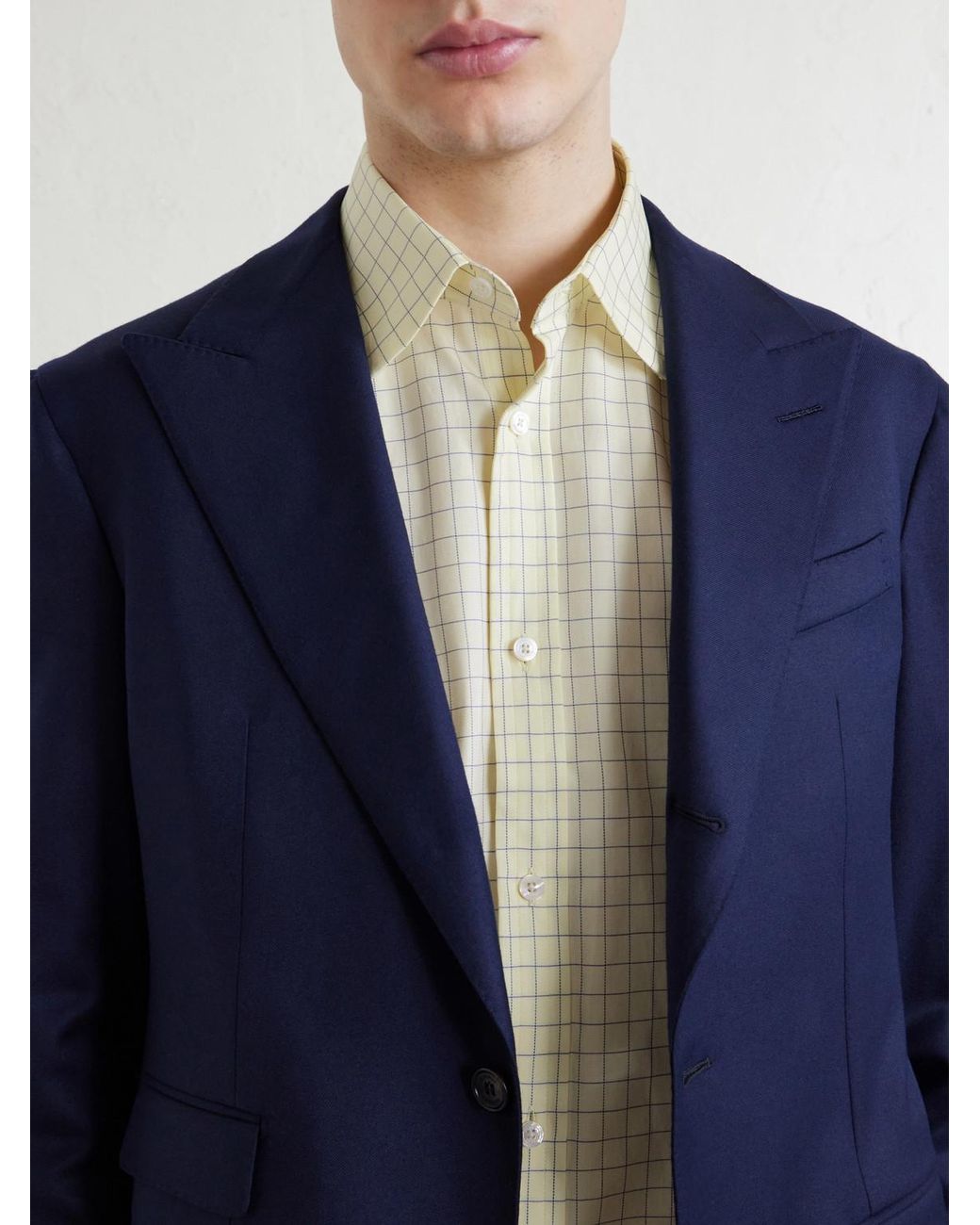 Dunhill Natural Checked Cotton Shirt for men