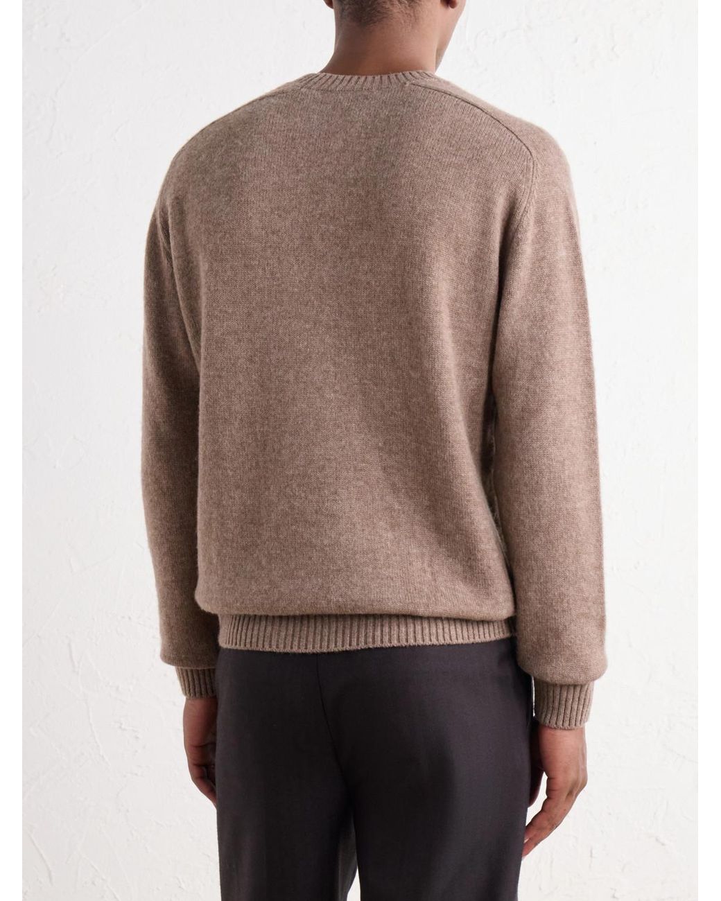 Boglioli Natural Virgin Wool And Cashmere-Blend Sweater for men