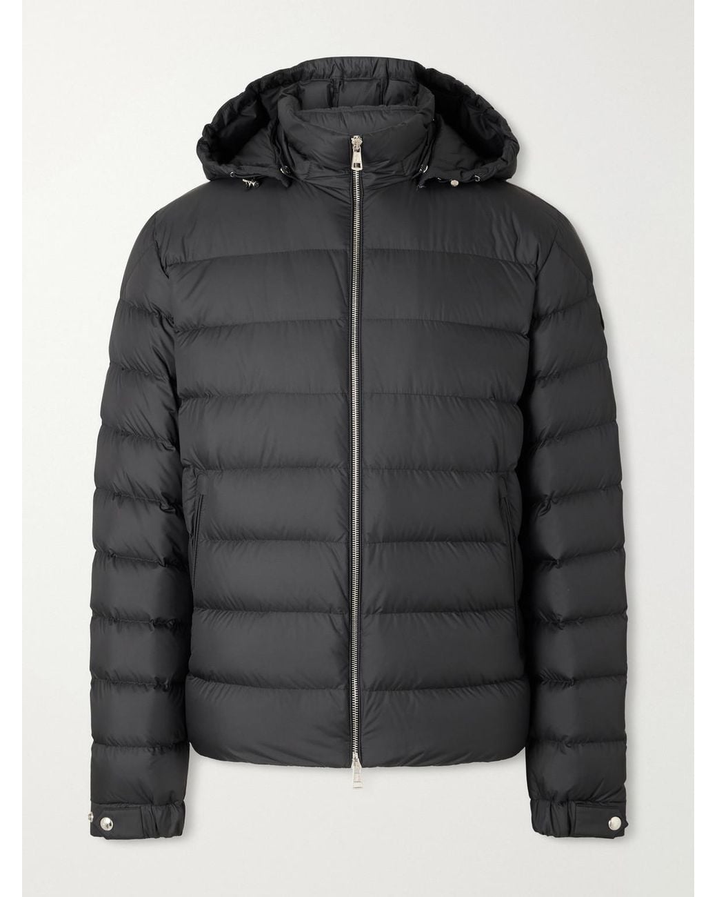 Moncler Black Arneb Hooded Quilted Shell Down Jacket for men