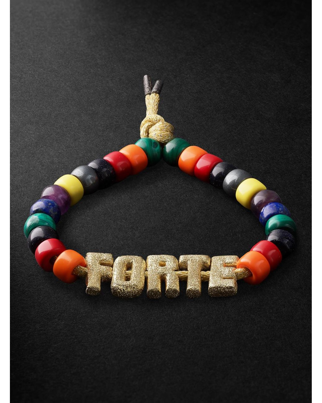 Carolina Bucci Black Formentera Forte Beads Multi-Stone Bracelet for men