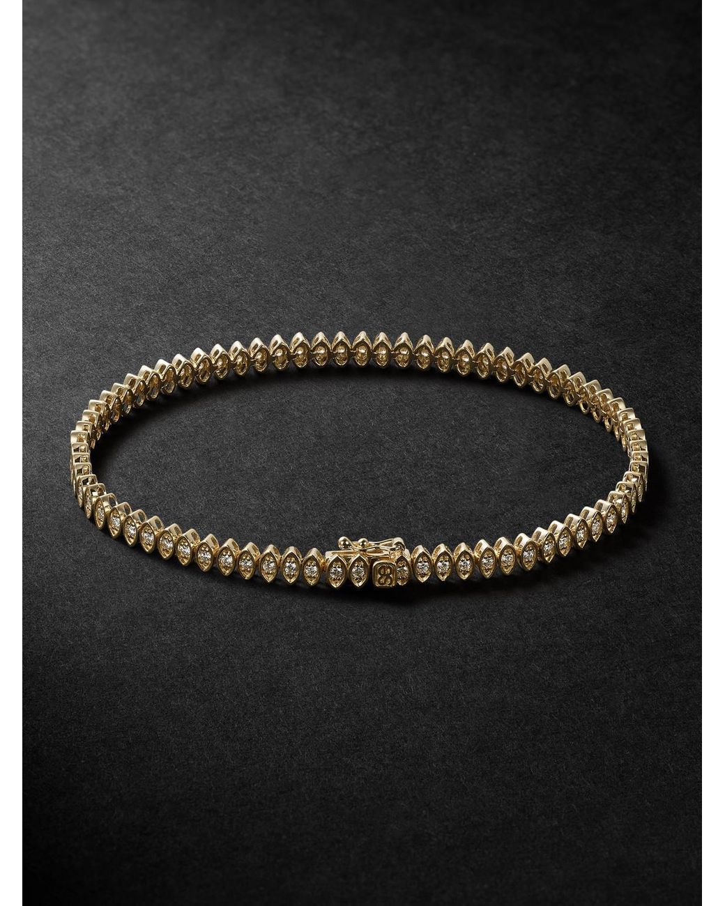 Sydney Evan Black 14-Karat Diamond Bracelet for men