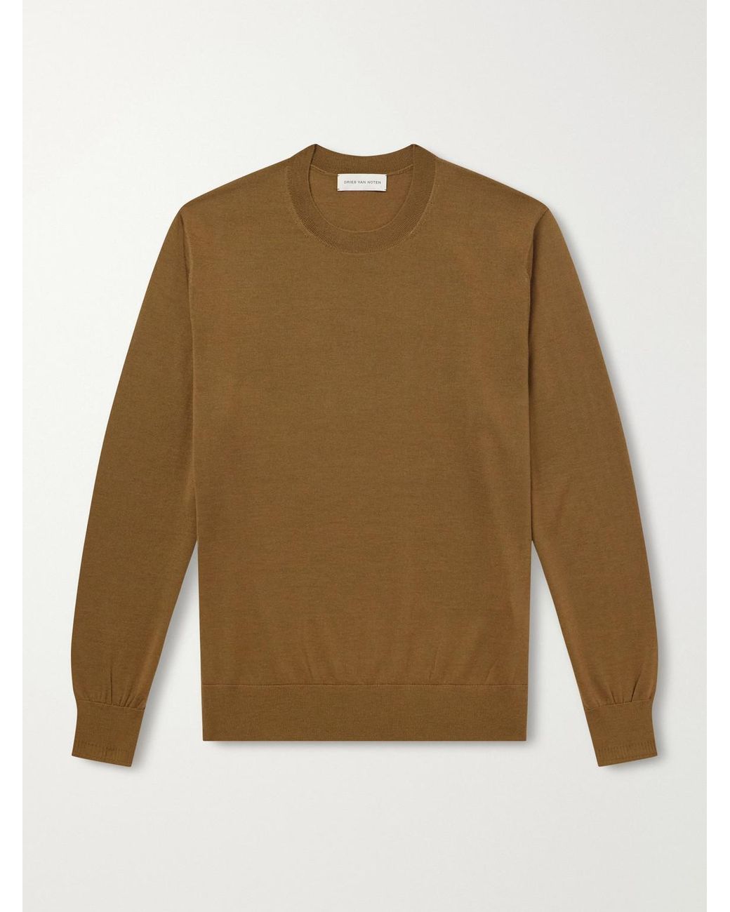 Dries Van Noten Natural Merino Wool Sweater for men