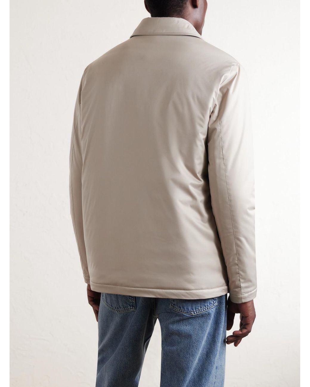 Kiton Natural Padded Shell Overshirt for men