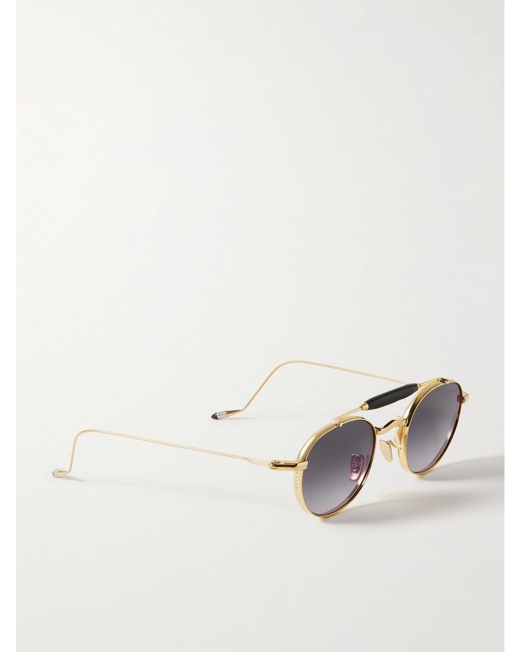 Jacques Marie Mage Metallic Dasan Double-Bridge Aviator-Style-Tone Beta Titanium And Acetate Sunglasses for men