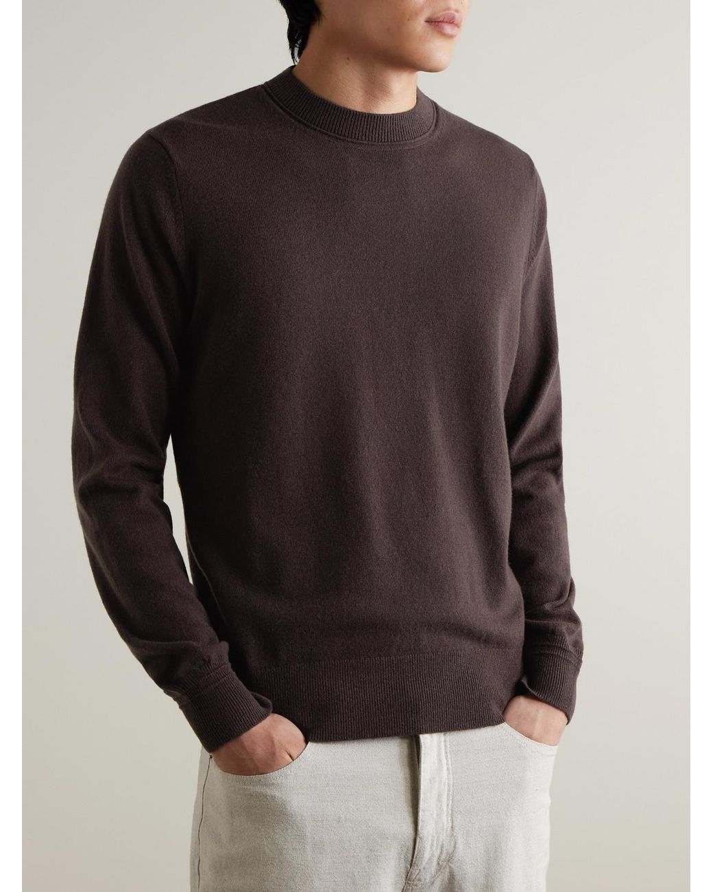 Mr P. Purple Curtis Cashmere Sweater for men