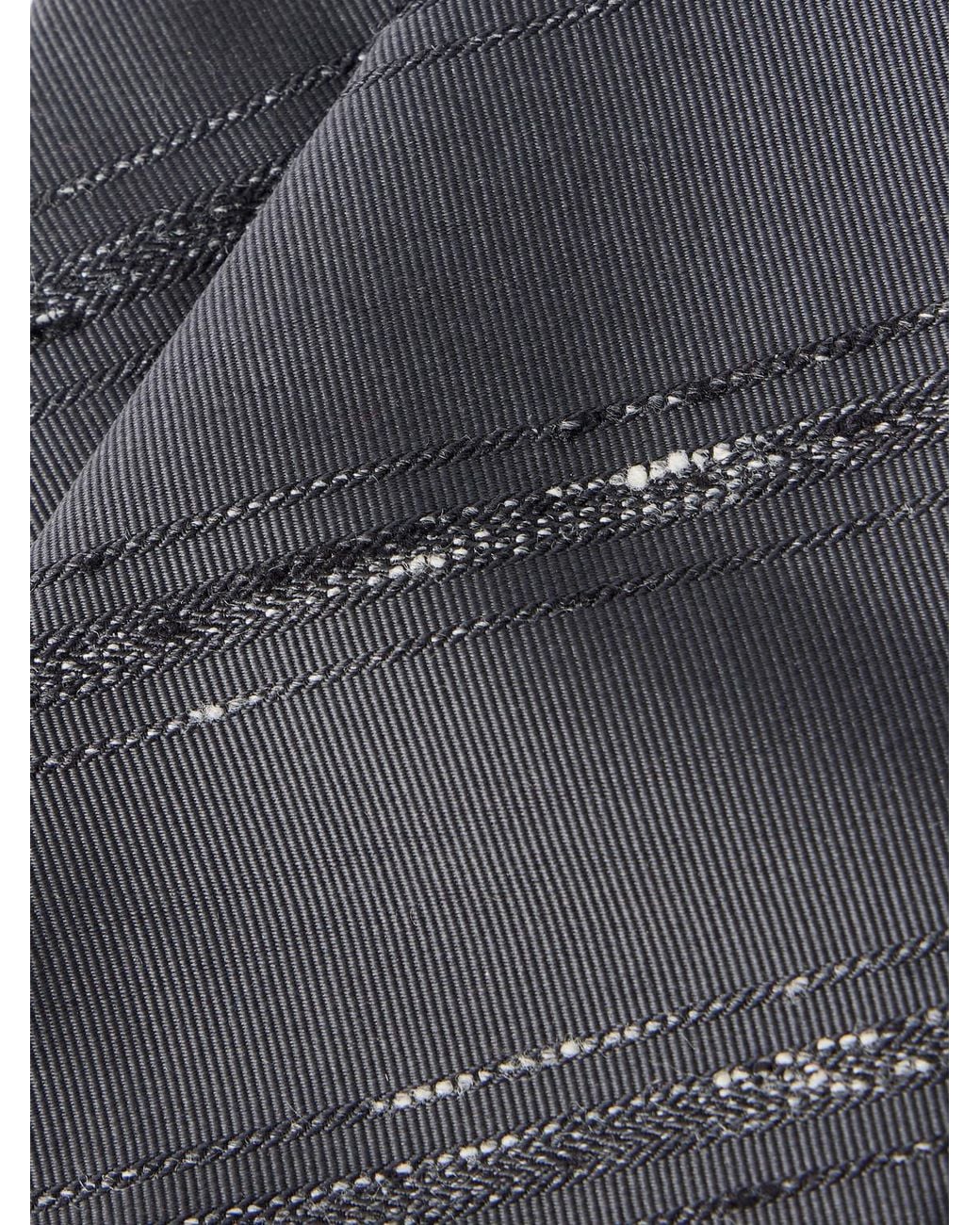 Brunello Cucinelli White 8Cm Silk And Cotton-Blend Tie for men