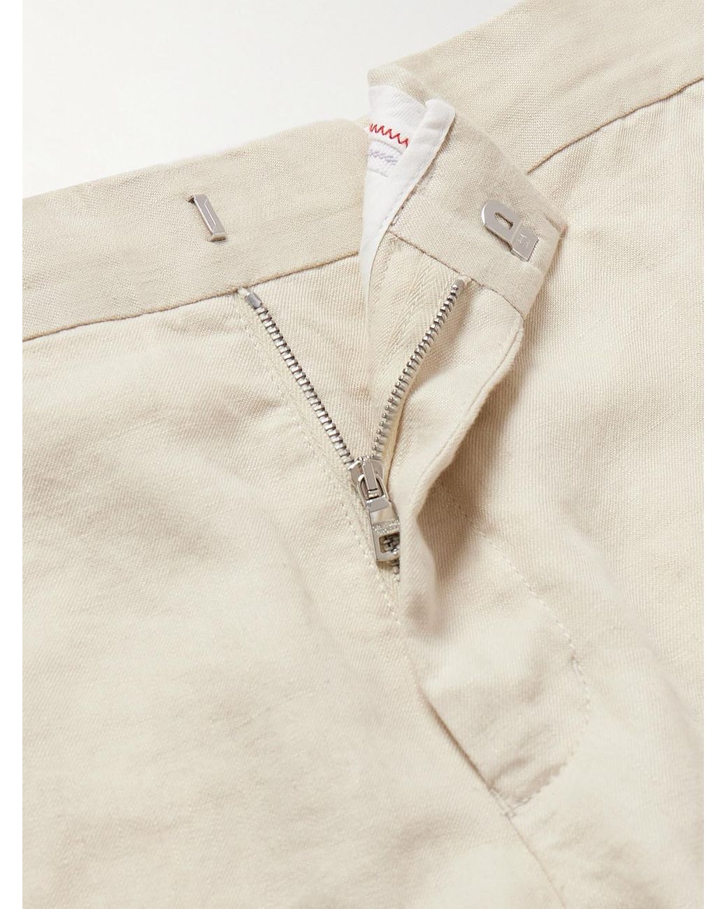 Orlebar Brown Natural Norwich Straight-Leg Linen Shorts for men