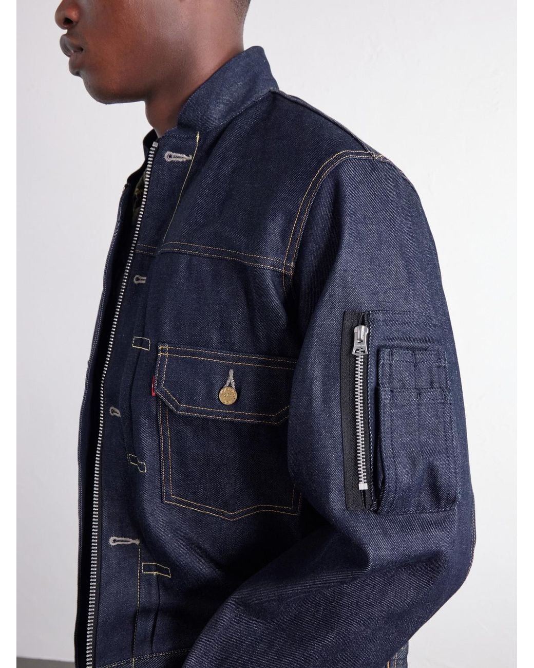 Sacai Blue Levi's Denim Jacket for men
