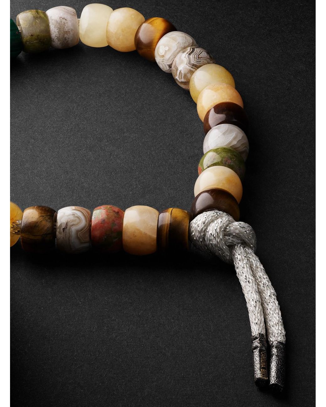 Carolina Bucci Hamptons Forte Beads Blackened Multi-Stone Bracelet for men