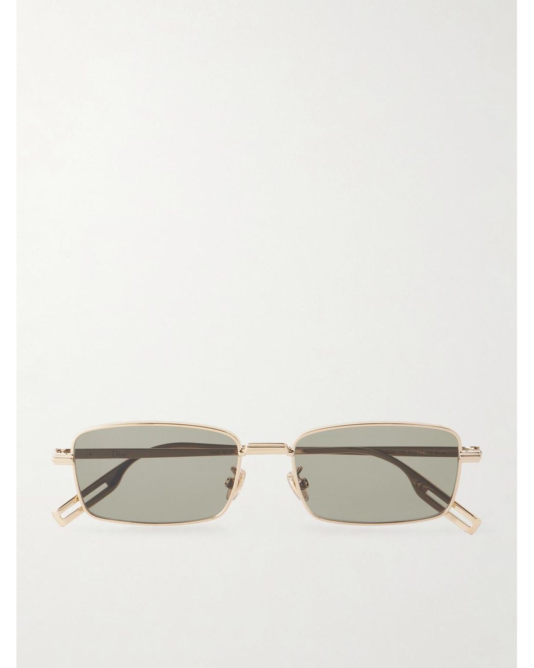 Dior Natural Diorblacksuit S21U Square-Frame-Tone Metal Sunglasses for men