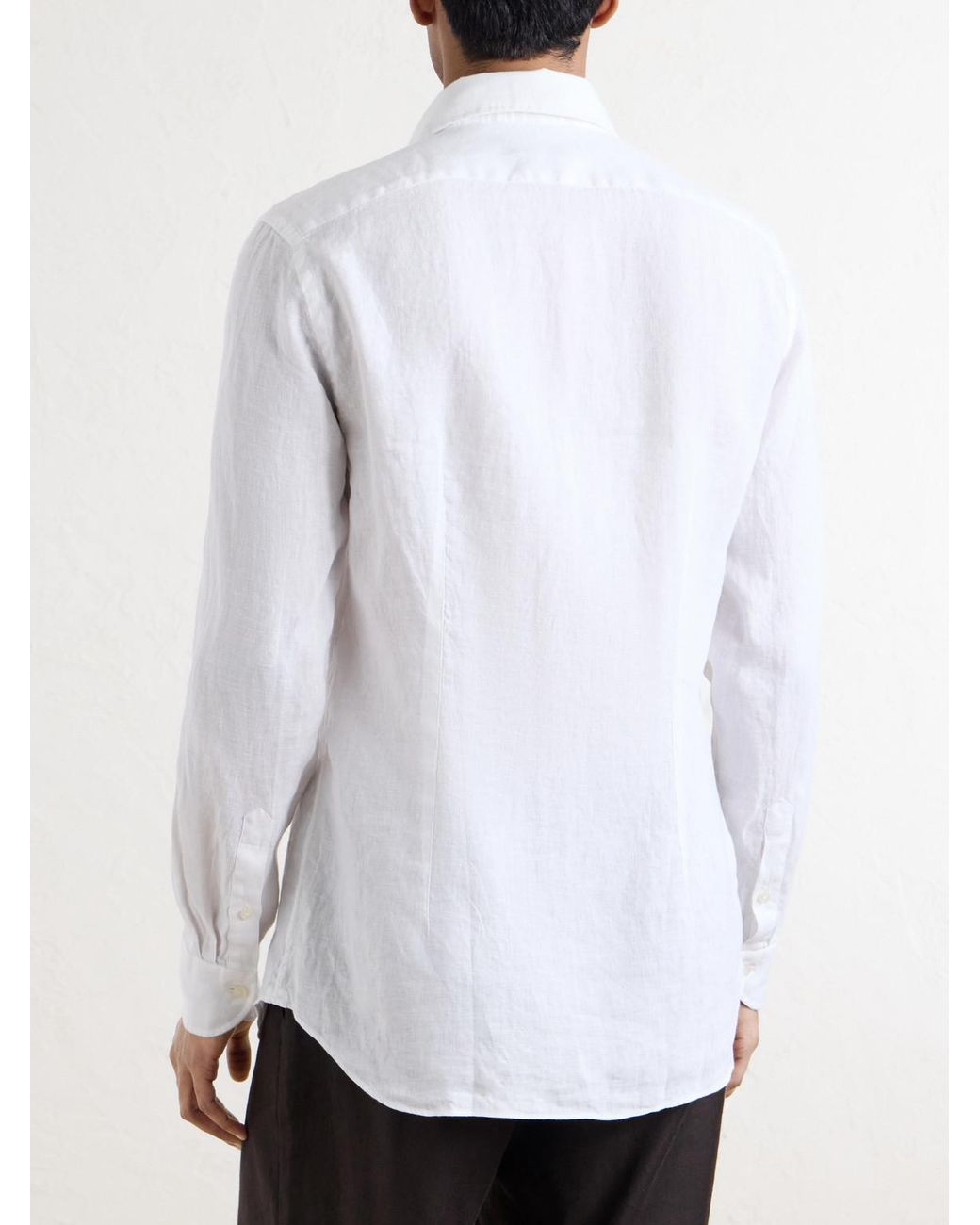 Slowear White Linen Shirt for men