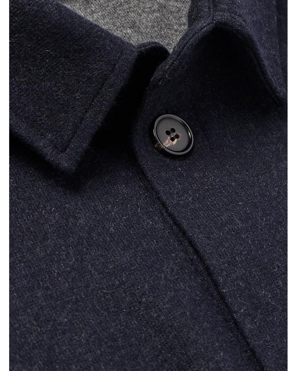 Loro Piana Blue Marco Jersey Novalis Overshirt for men