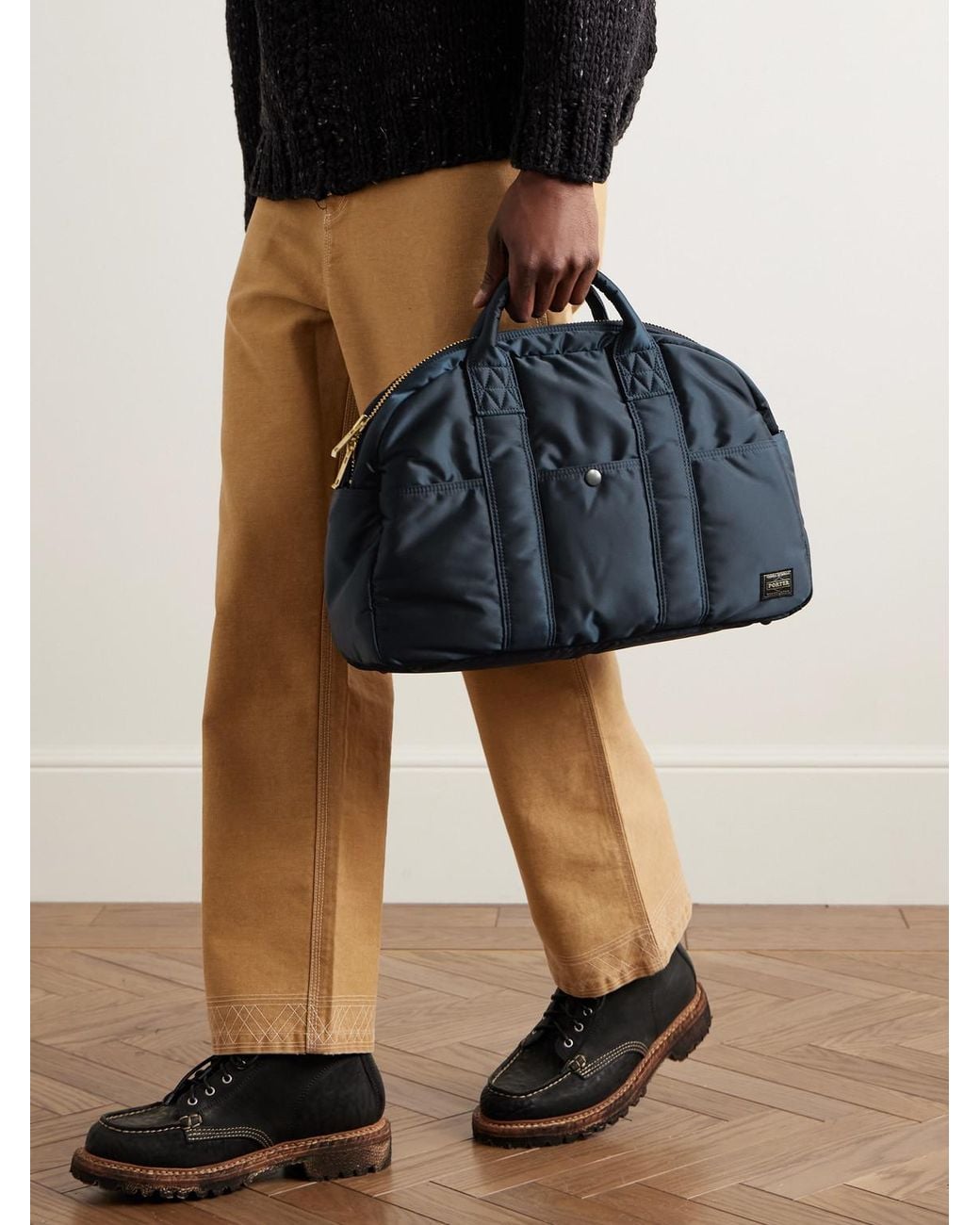 Porter-Yoshida and Co Blue Tanker Boston Twill Tote Bag for men