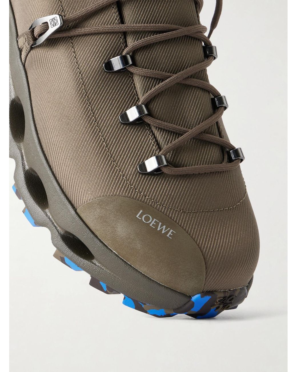 Loewe Brown On Cloudsolo Hiker Rubber-Trimmed Twill Sneakers for men