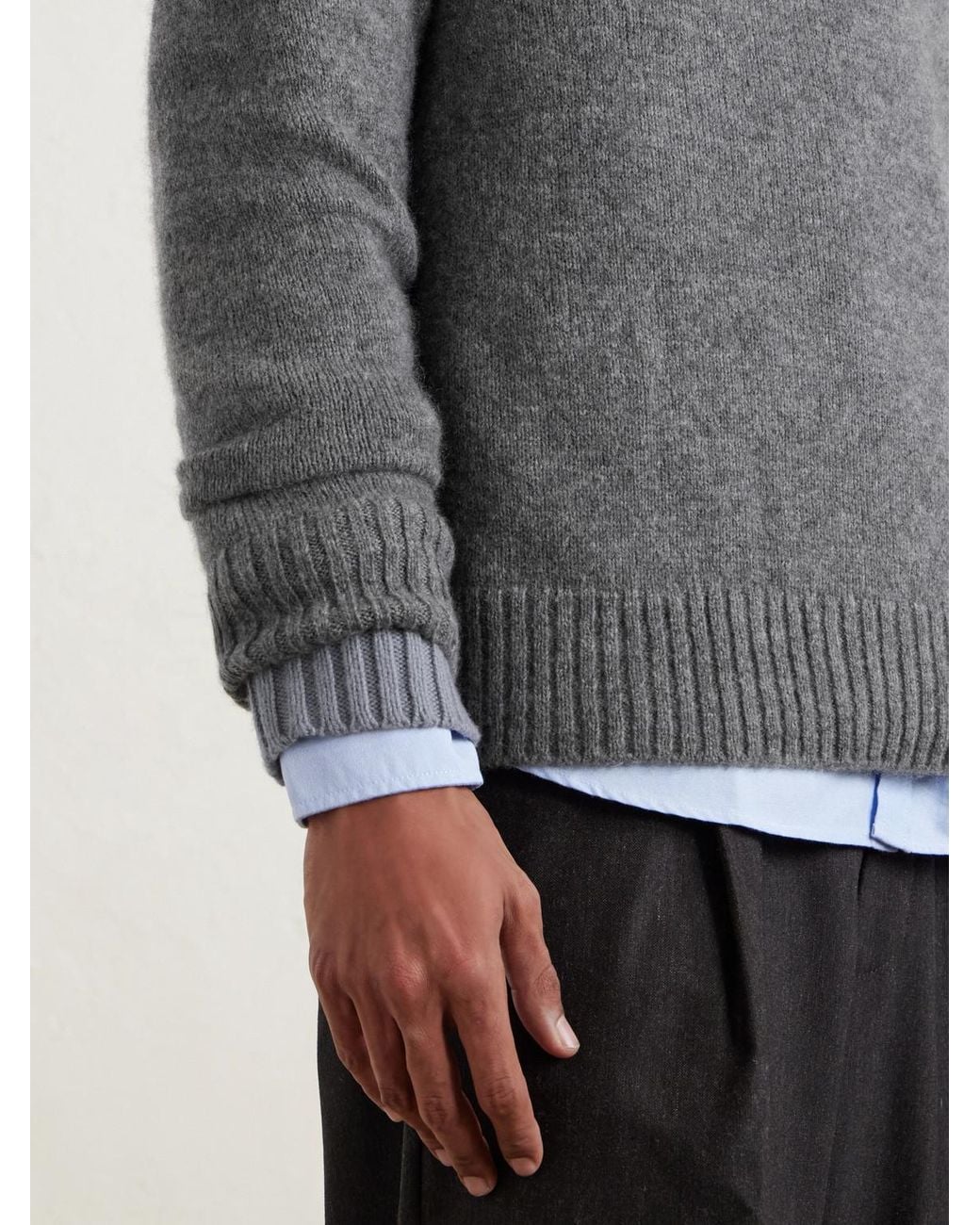 James Perse Gray Cashmere Sweater for men