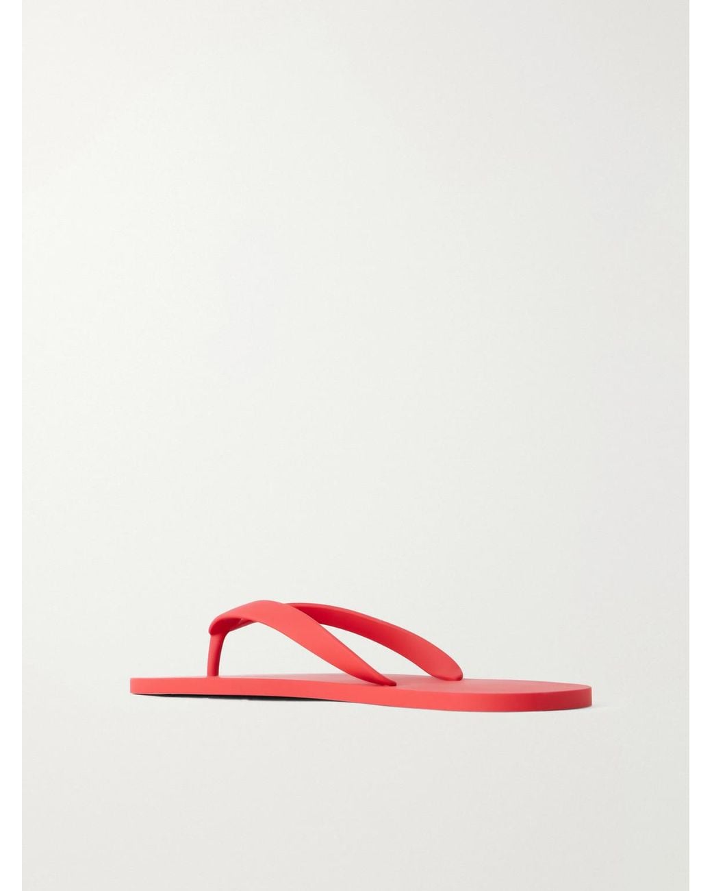 Christian Louboutin Red Logo-Embossed Rubber Flip Flops for men