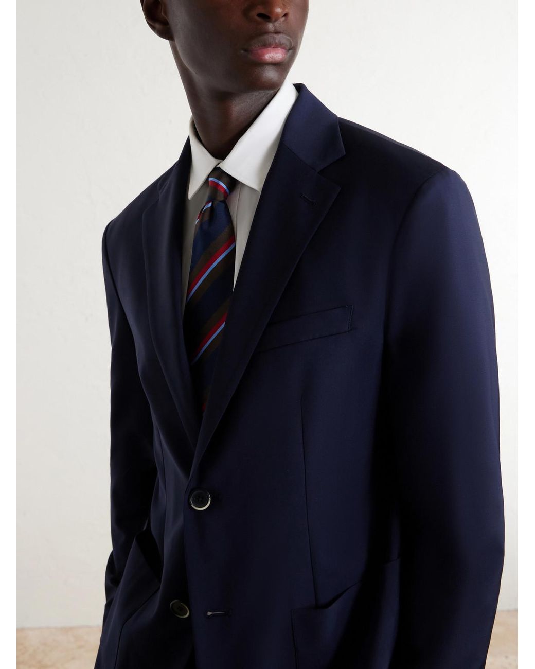Barena Virgin Wool Suit Jacket in Blue für Herren