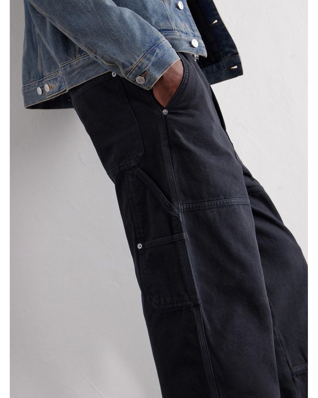 A.P.C. Blue Don Wide-Leg Panelled Jeans for men