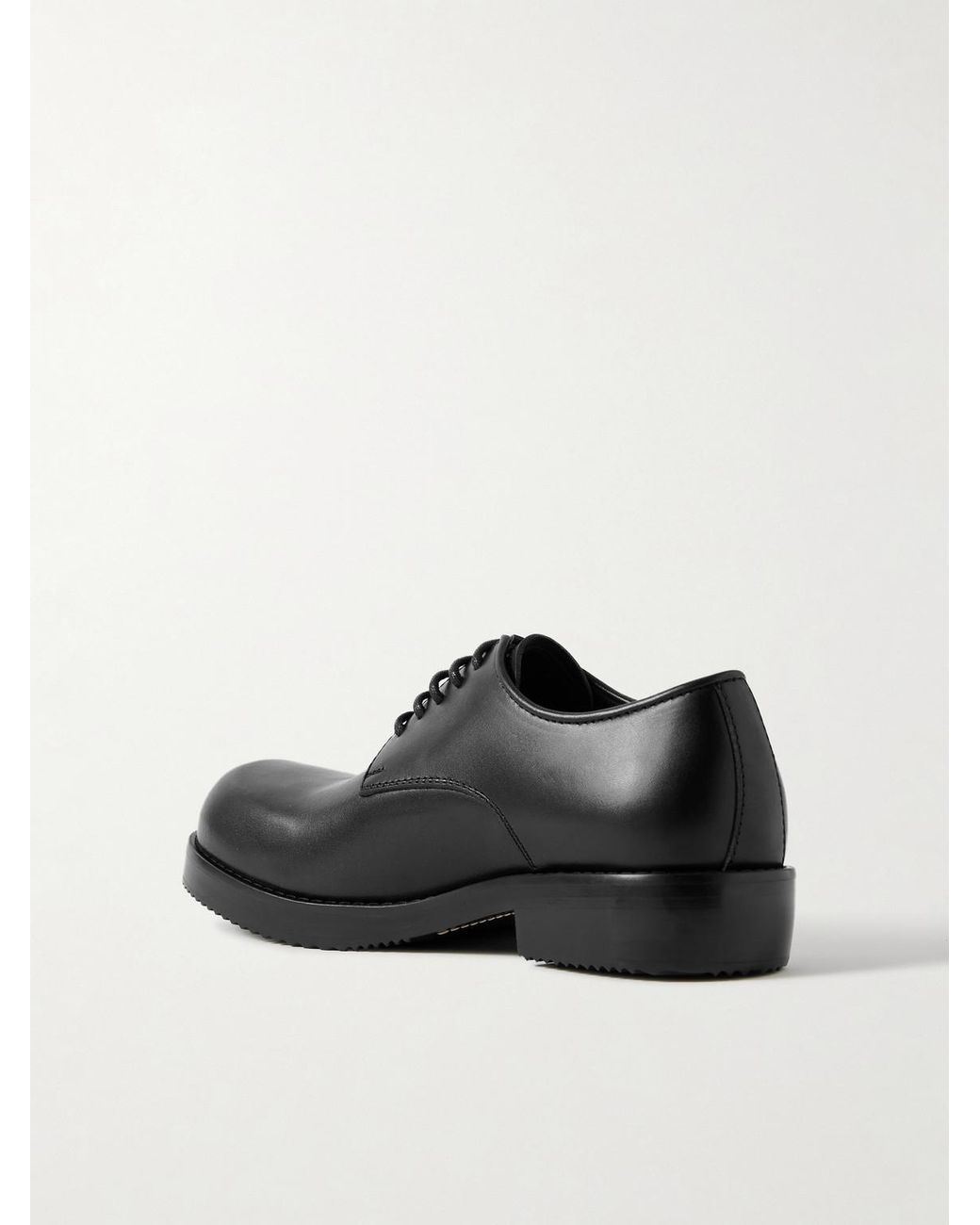 Dries Van Noten Black Leather Derby Shoes for men