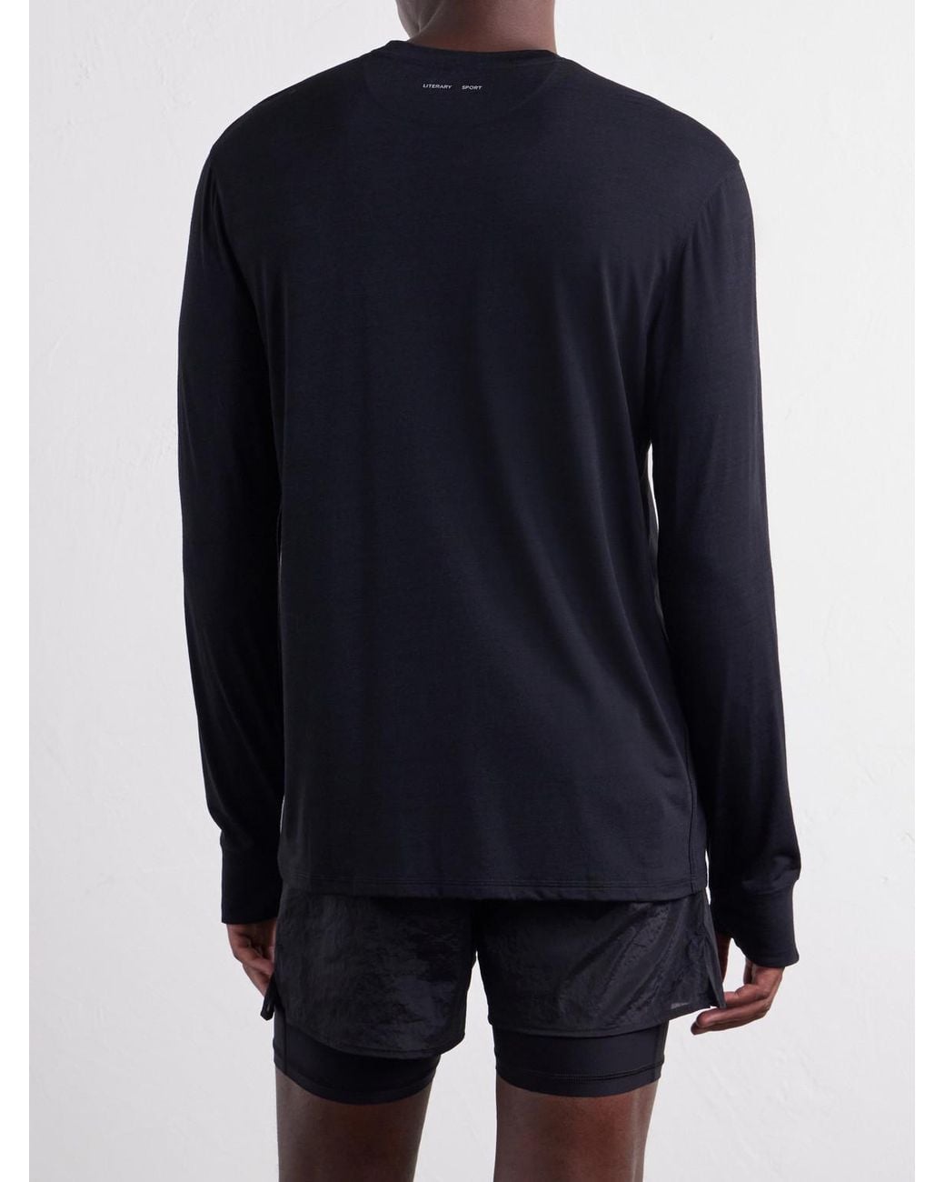 Literary Sport Blue Walker Wool And Coolmax-Blend Running Jacket for men