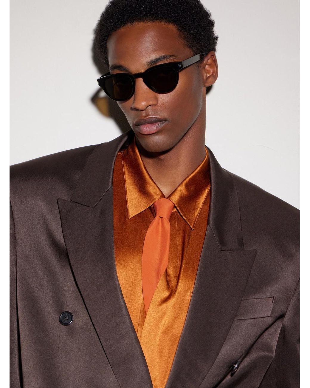 Saint Laurent Multicolor Round-frame Tortoiseshell Acetate Sunglasses for men