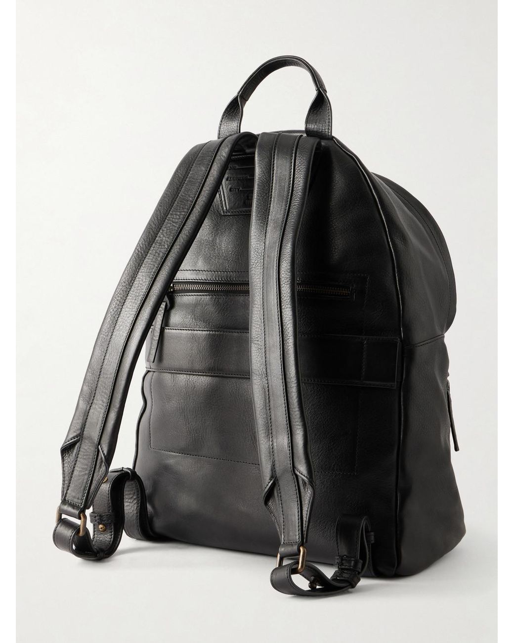 Officine Creative Black Oc 001 Suede Backpack for men