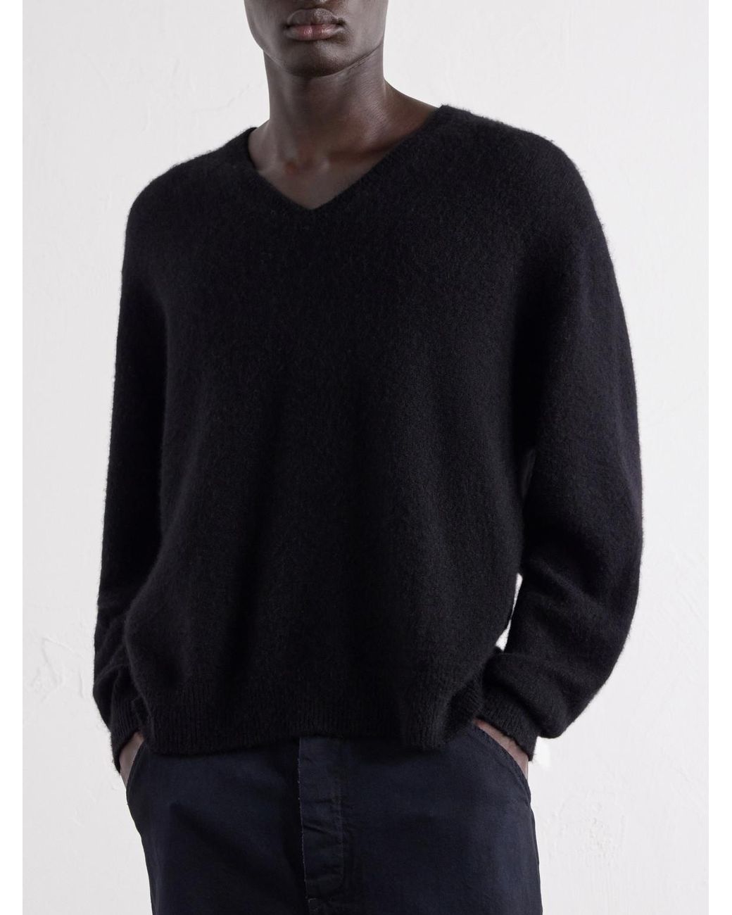 A.PRESSE Blue Cashmere Sweater for men