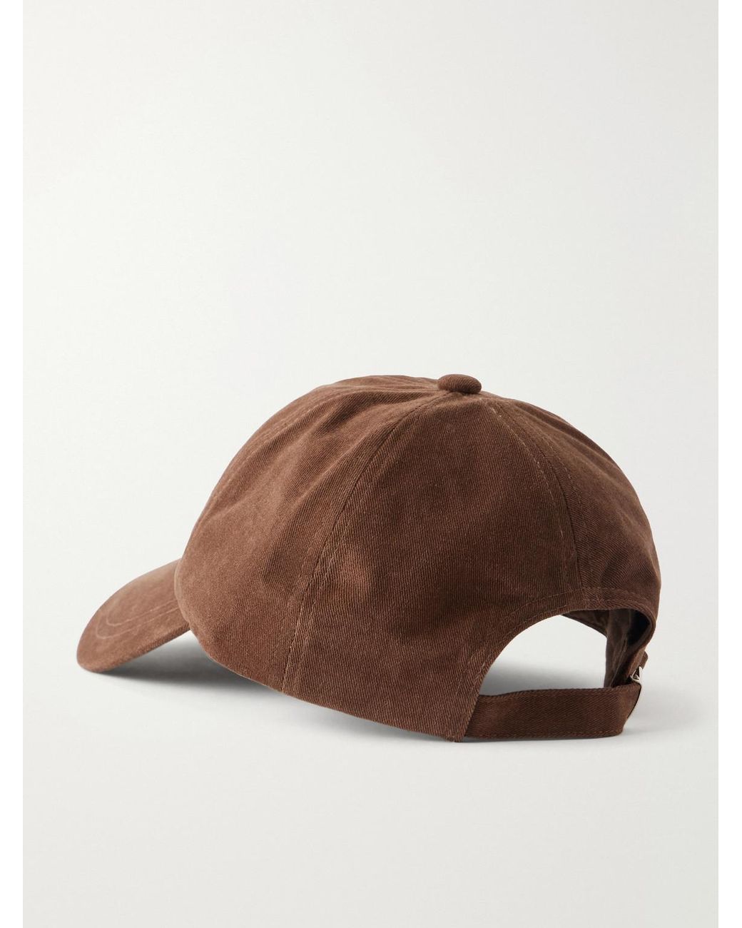 NN07 Brown Logo-Embroidered Cotton-Twill Baseball Cap for men
