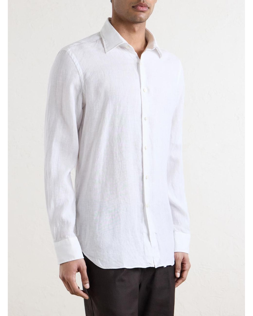 Slowear White Linen Shirt for men