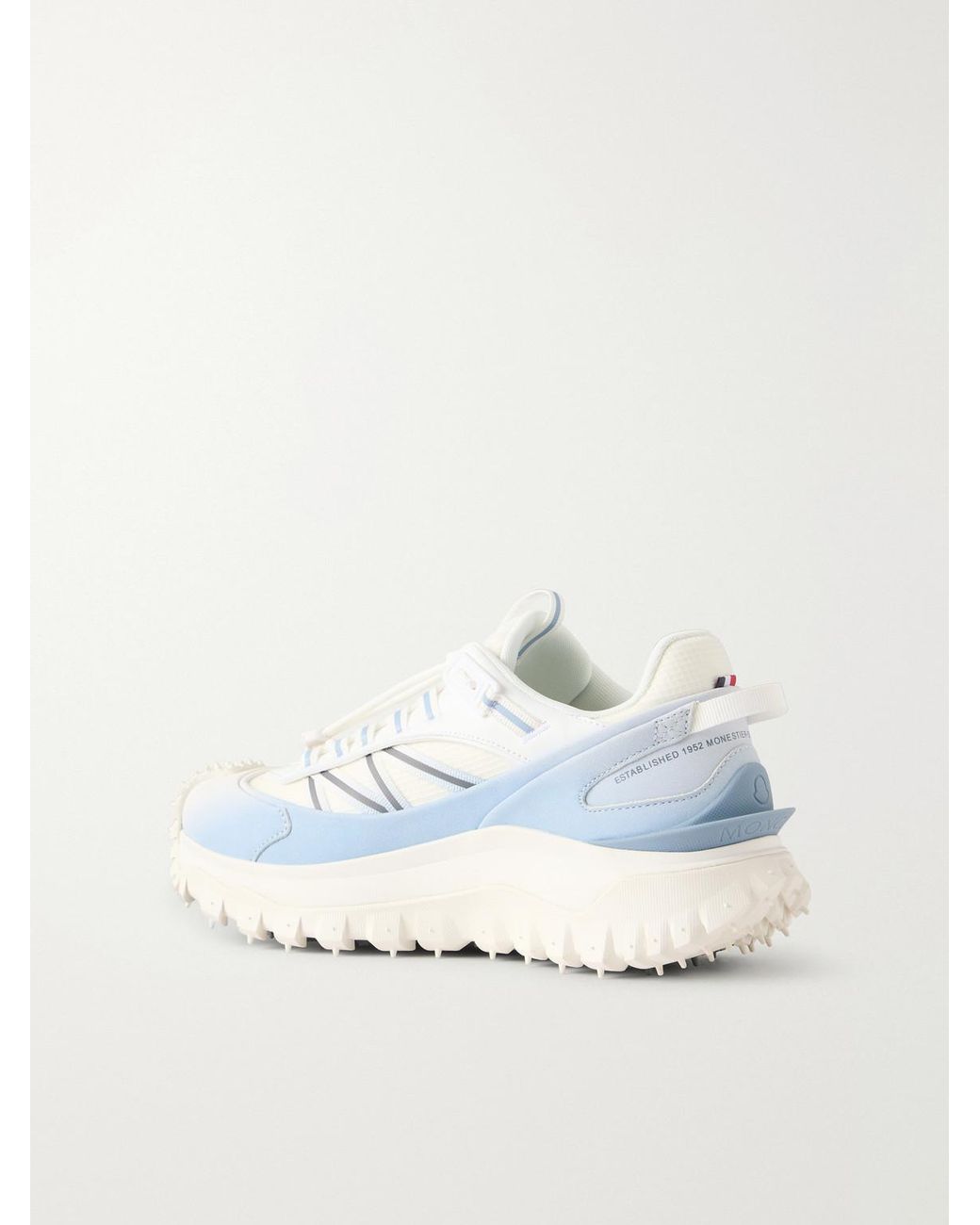 Moncler White Trailgrip Gtx Leather-Trimmed Mesh And Canvas Sneakers for men