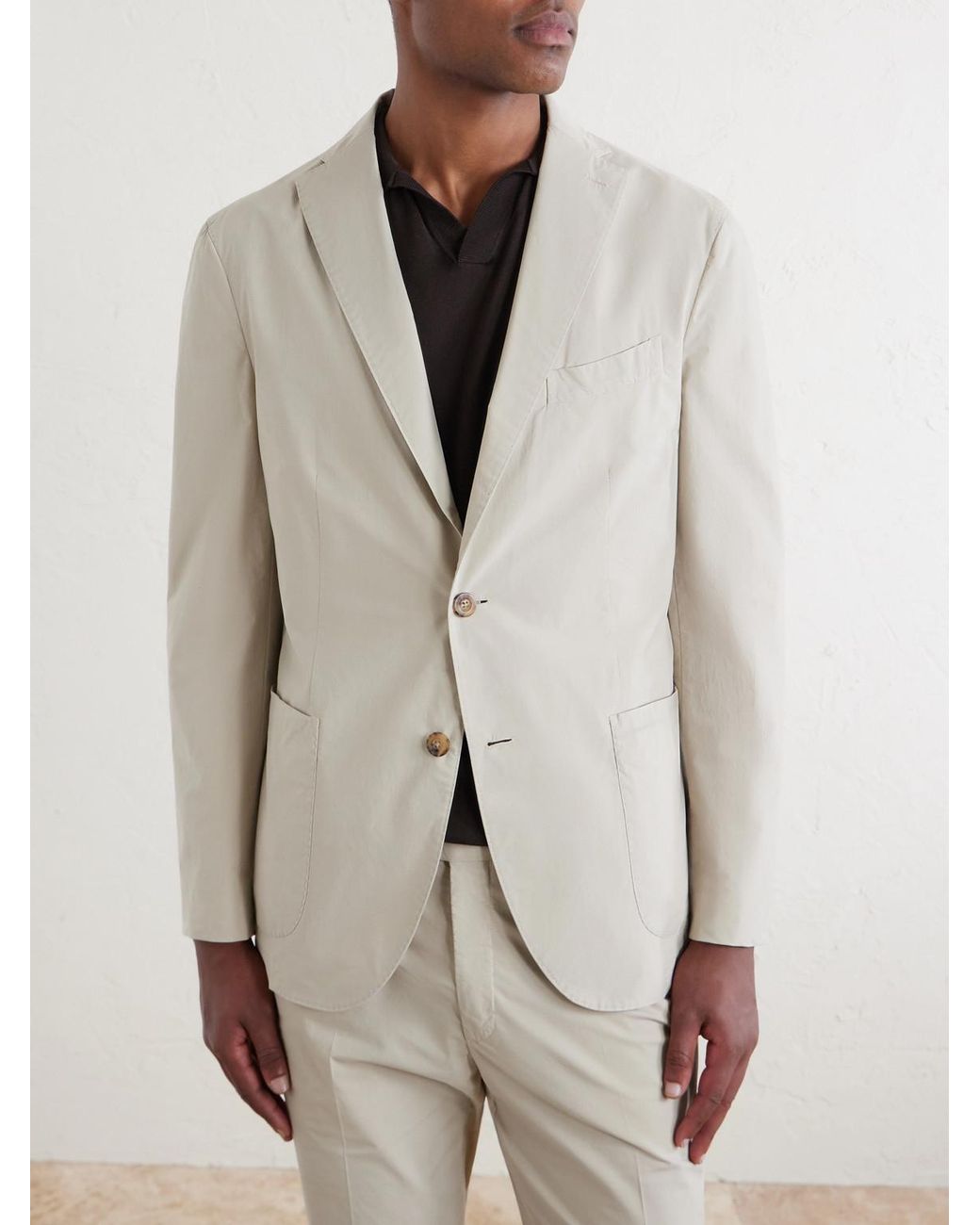 Boglioli Natural Kei Cotton-Blend Suit Jacket for men