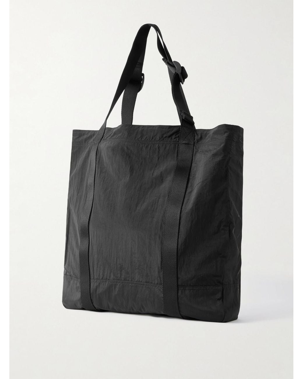 Stone Island Black Webbing-Trimmed Recycled-Shell Tote Bag for men