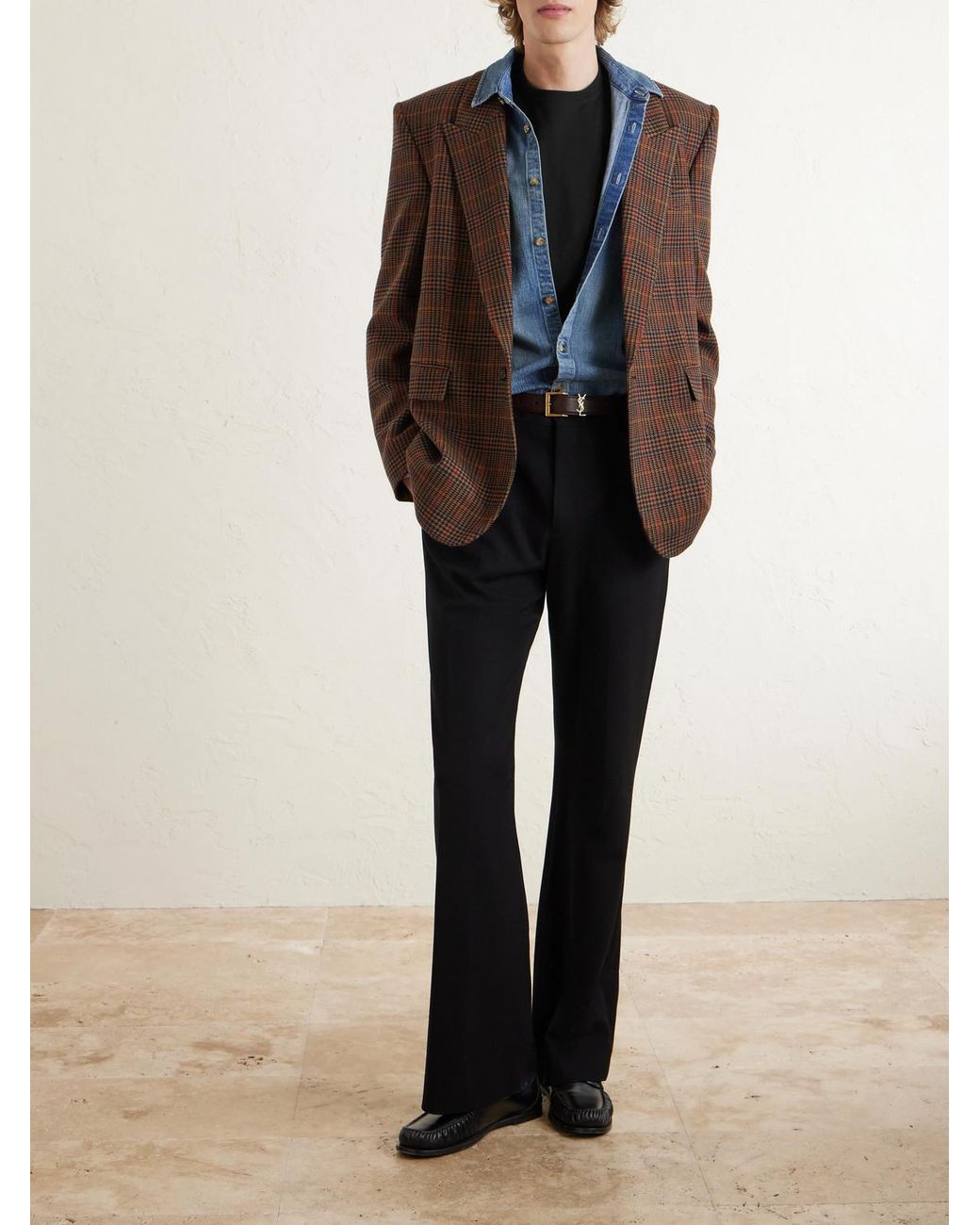 Saint Laurent T-Shirt aus Baumwoll-Jersey in Black für Herren