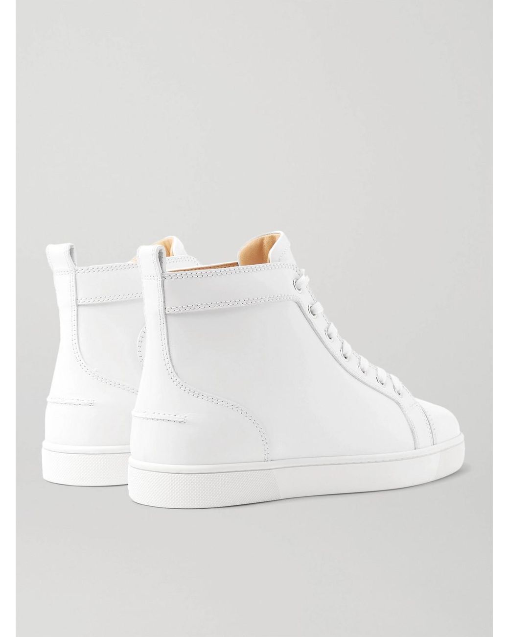 Christian Louboutin Natural Louis Leather High-Top Sneakers for men