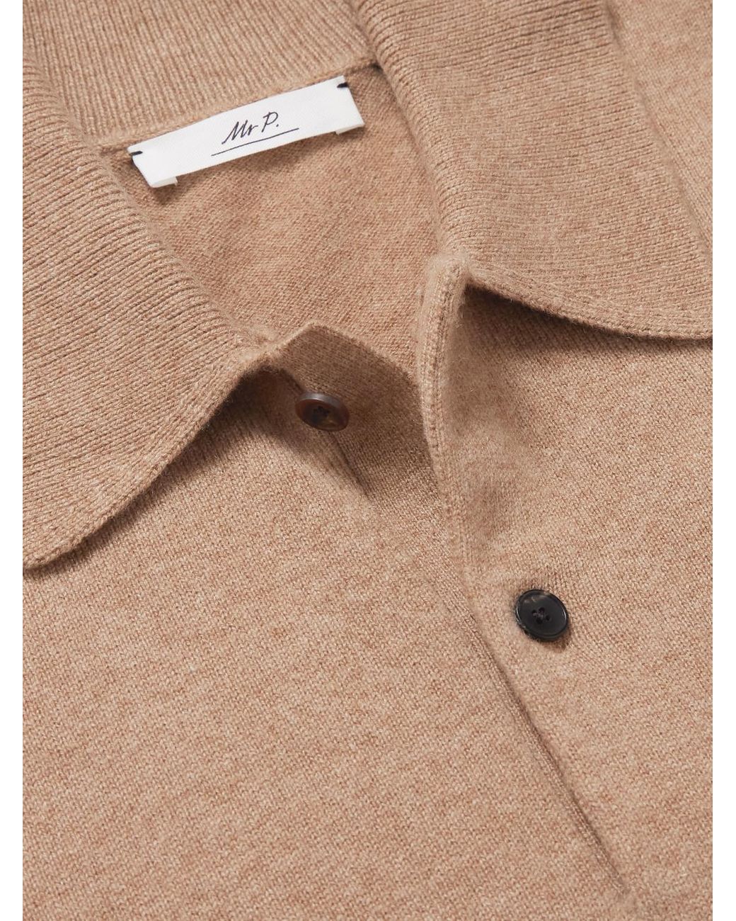 Mr P. Natural Cliff Cashmere Polo Shirt for men