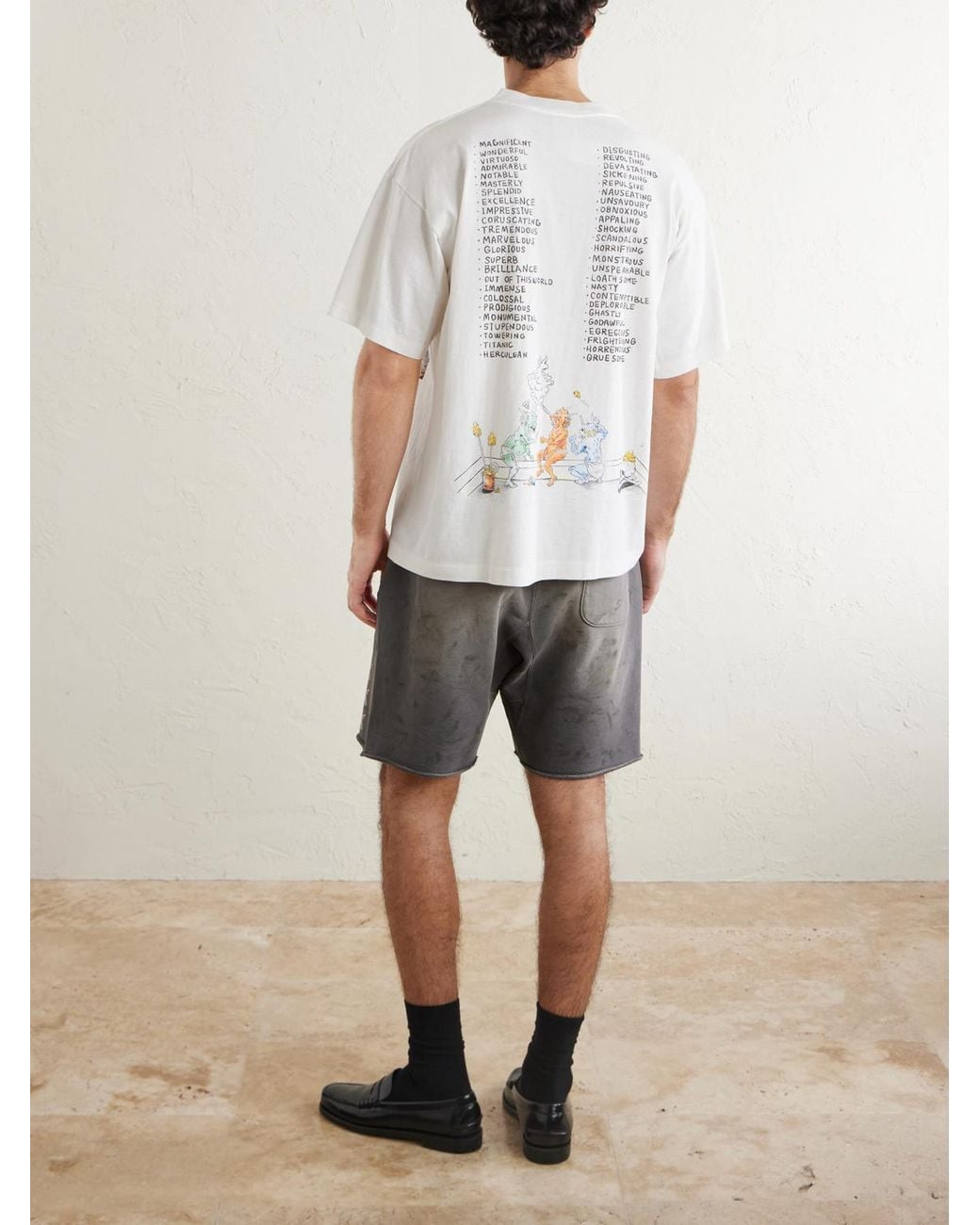 SAINT Mxxxxxx White Saint Wet Printed Cotton-Jersey T-Shirt for men
