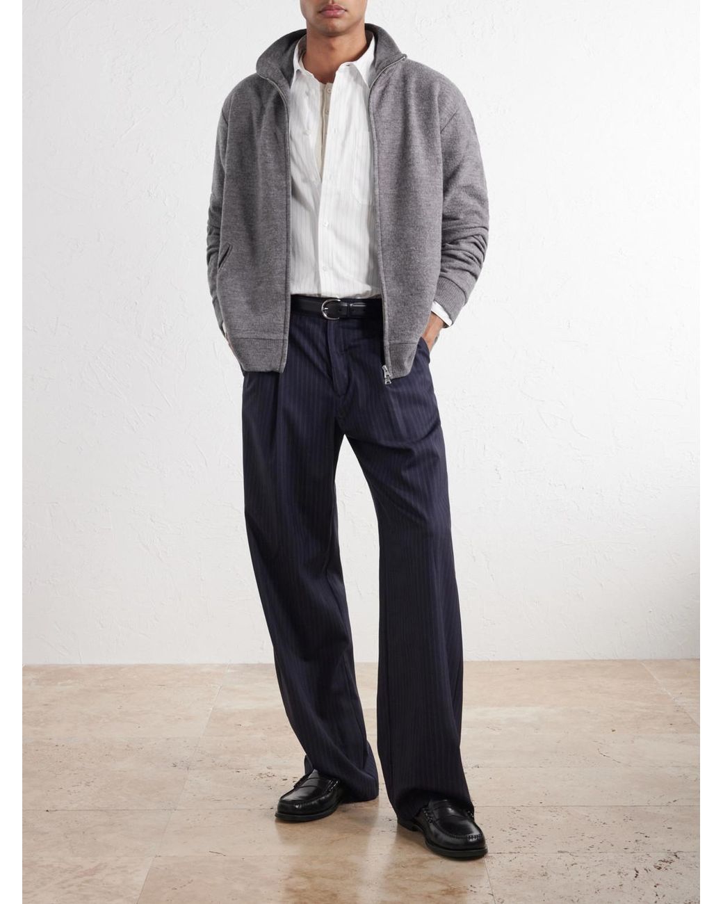 NN07 Gray 6398 Merino Wool-Felt Jacket for men