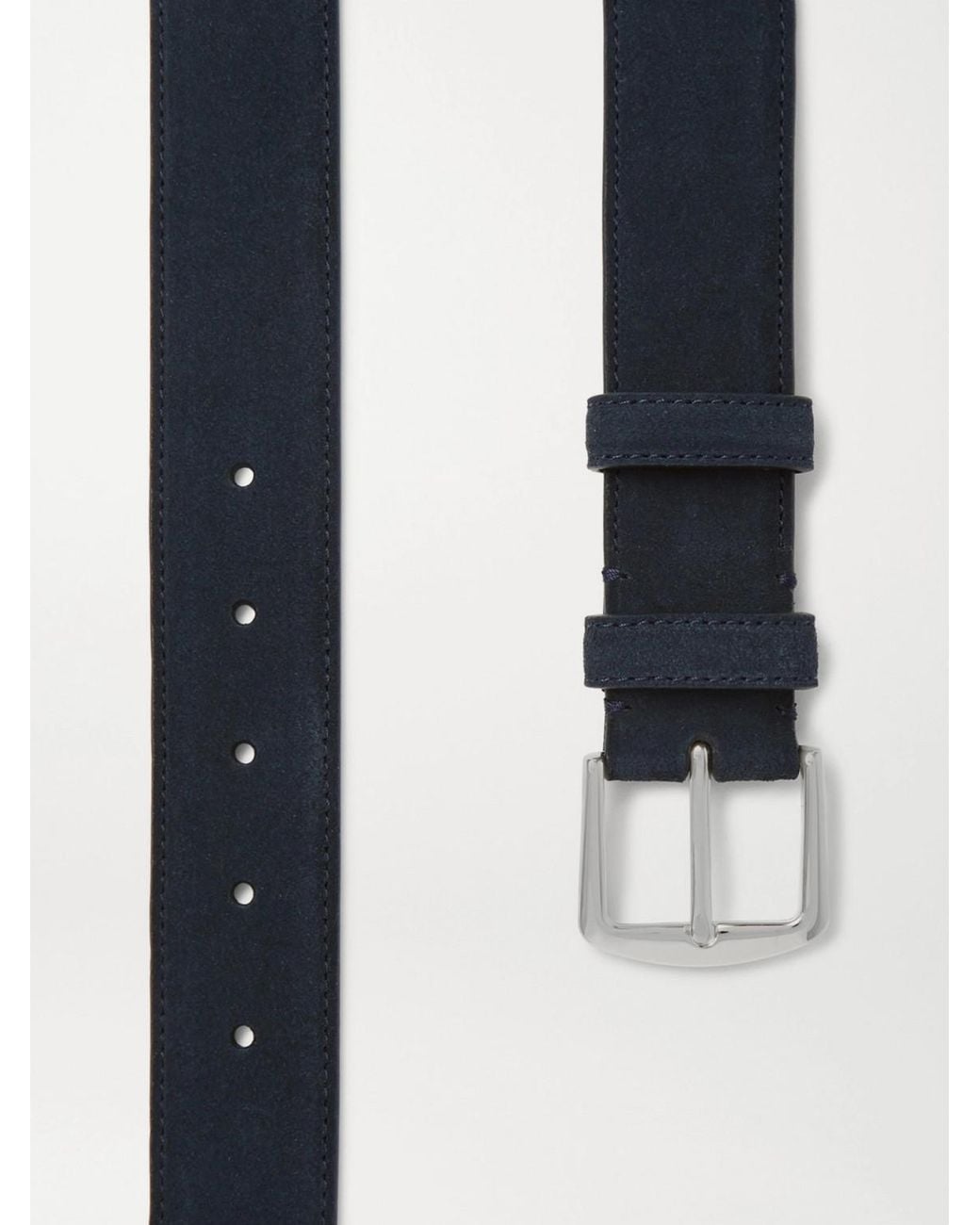 Loro Piana 3.5cm Midnight-blue Suede Belt for men
