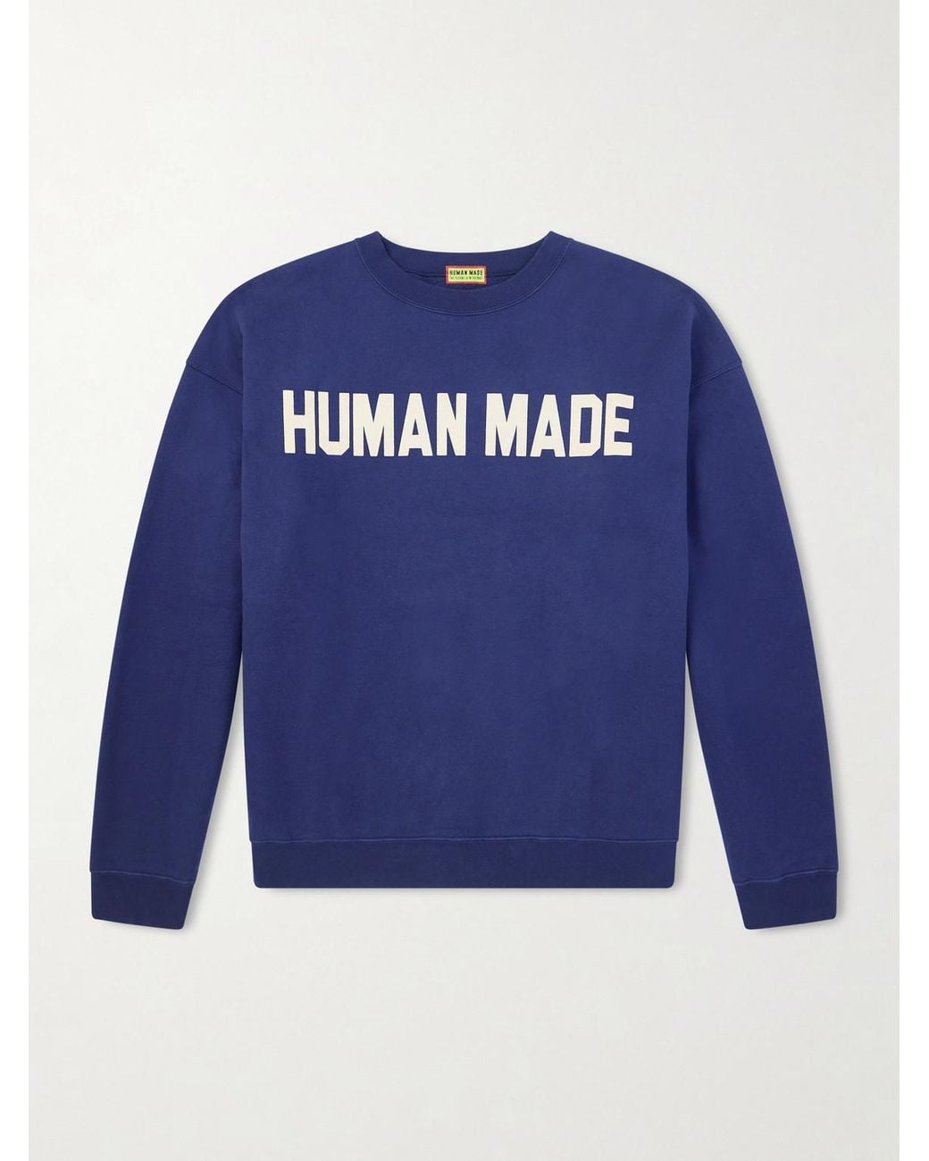 Human Made Blue Logo-print Cotton-jersey Sweatshirt for men