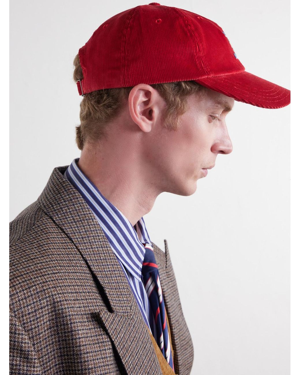 Drake's 1977 Logo-Embroidered Cotton-Corduroy Baseball Cap for men