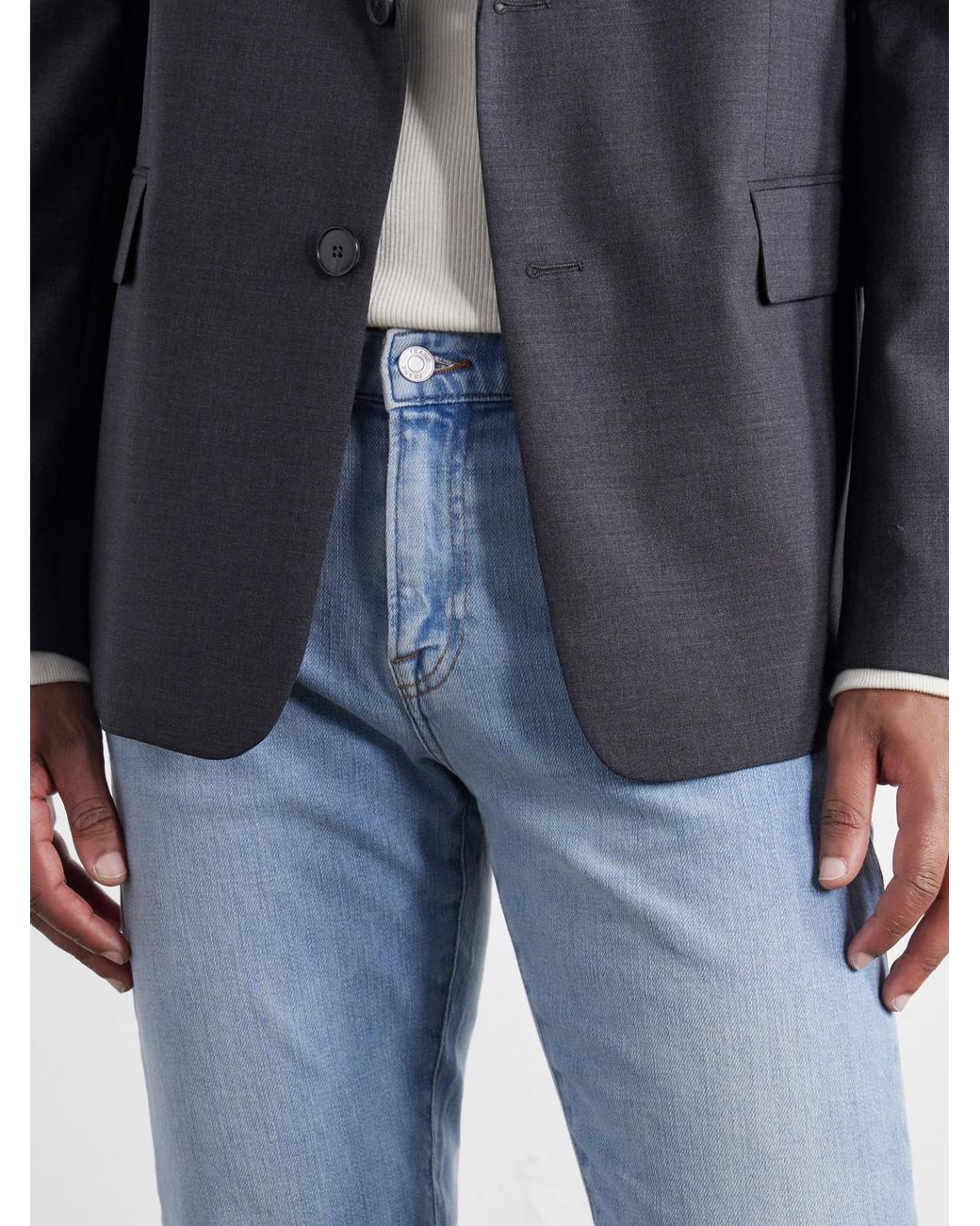 FRAME Blue L'Homme Slim-Fit Stretch-Denim Jeans for men