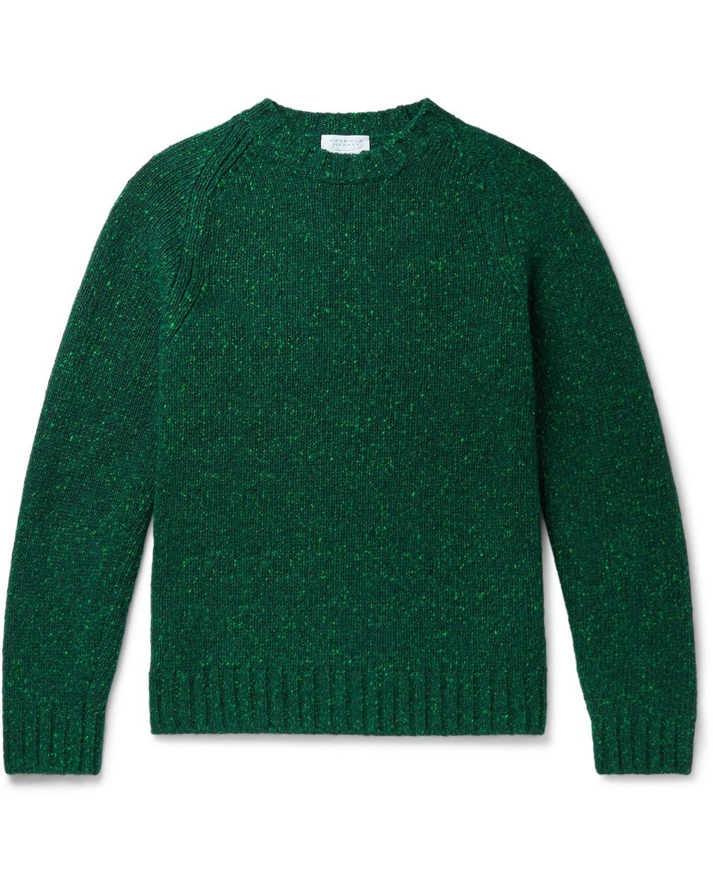 Gabriela Hearst Juan Donegal Cashmere Sweater in Green for Men - Lyst