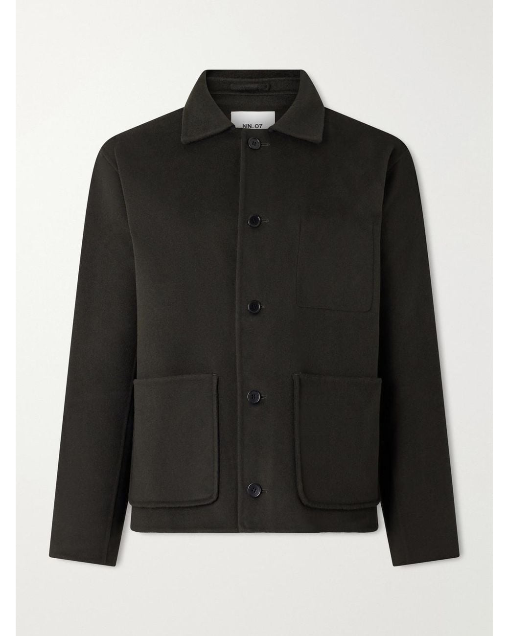 NN07 Black Morgan 8447 Woven Wool-Blend Jacket for men
