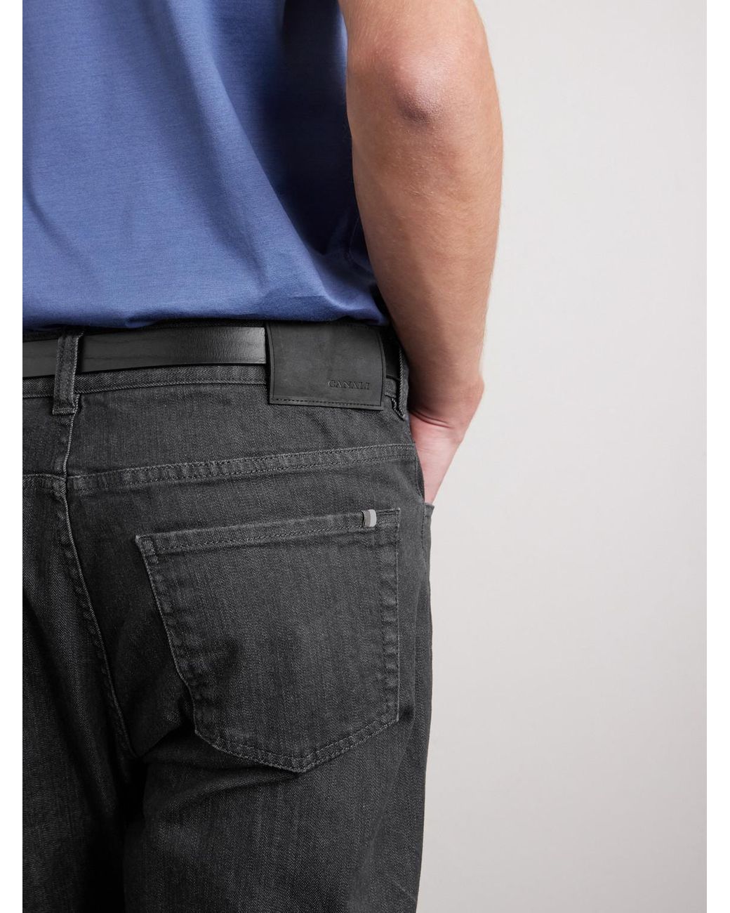 Canali Gray Slim-fit Jeans for men