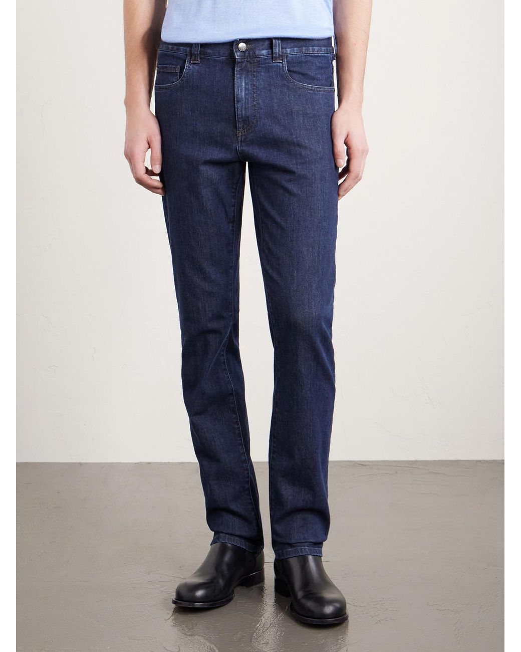 Canali Blue Slim-fit Jeans for men
