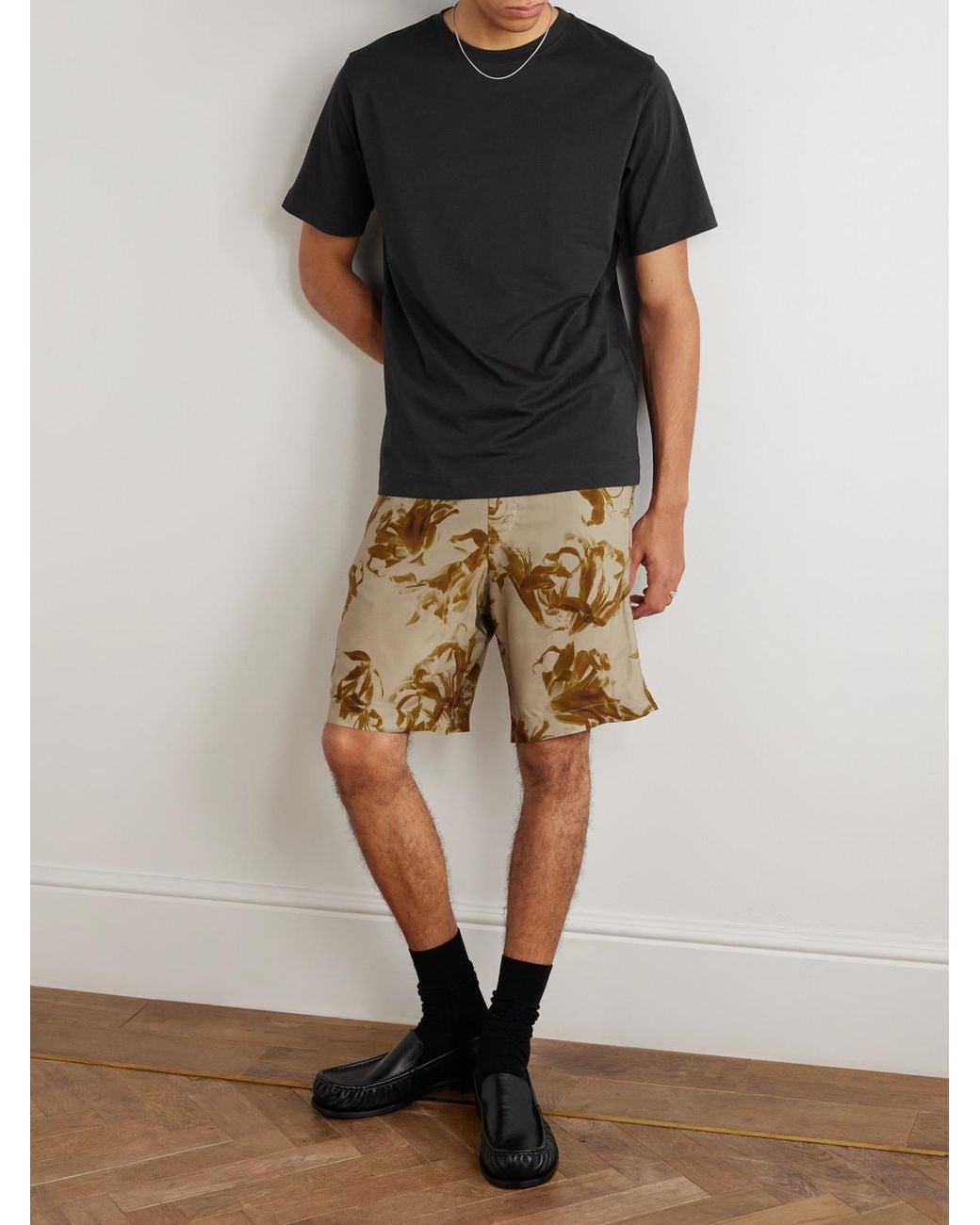 Dries Van Noten Black Cotton-Jersey T-Shirt for men