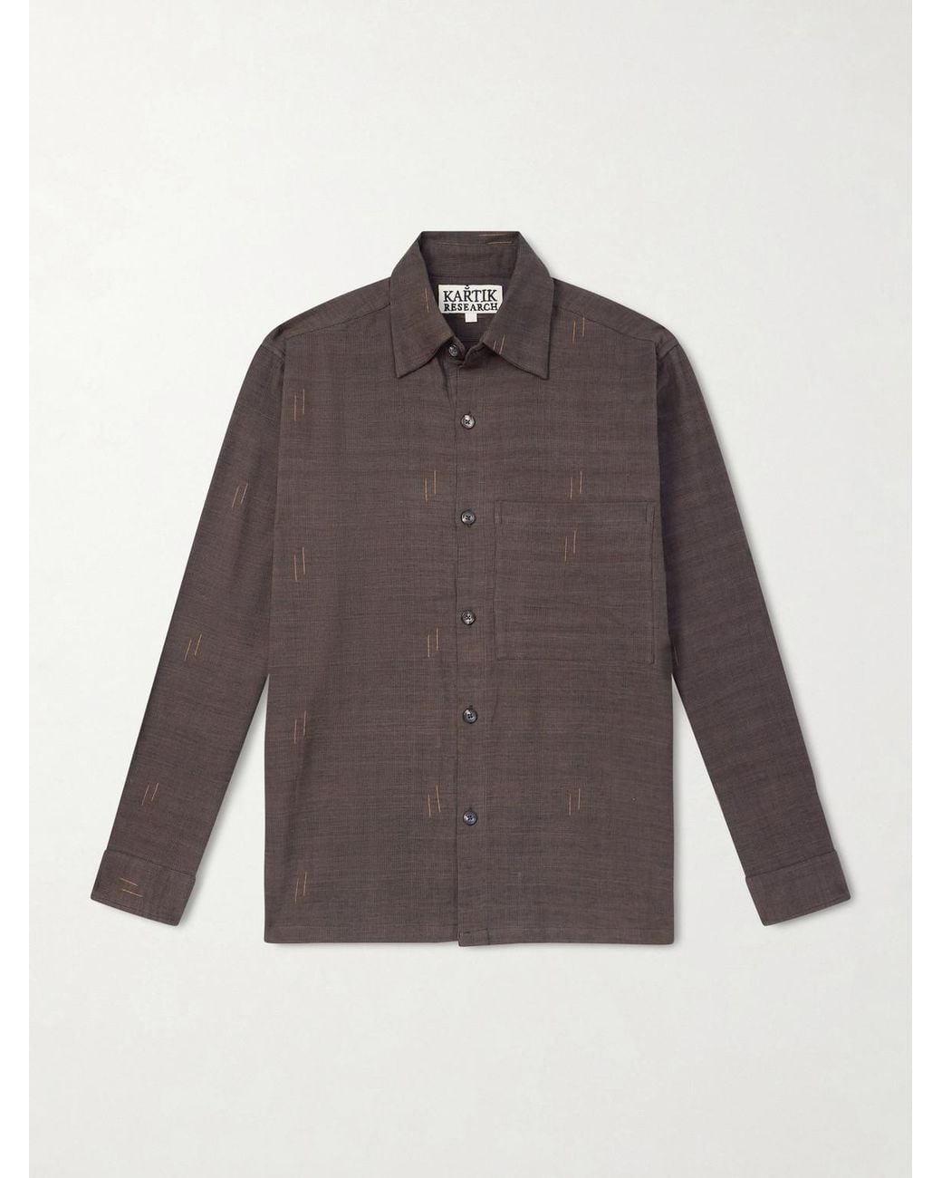 Kartik Research Brown Cotton Shirt for men