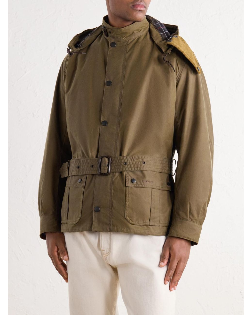 Barbour Green Ursula Waxed-Cotton Jacket for men