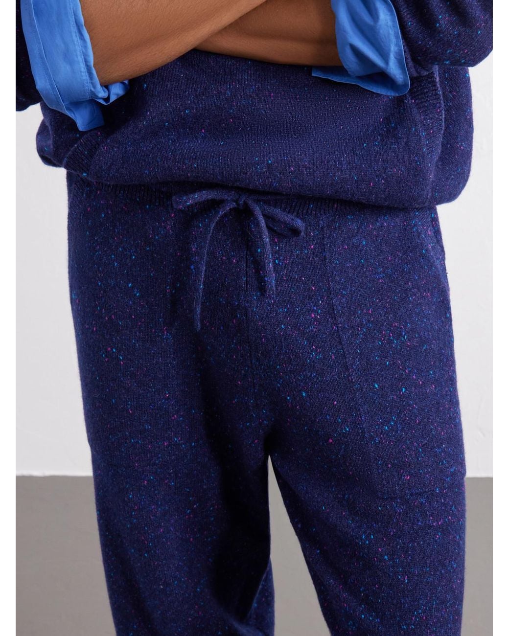 Begg x Co Blue Brennan Tapered Cashmere Sweatpants for men