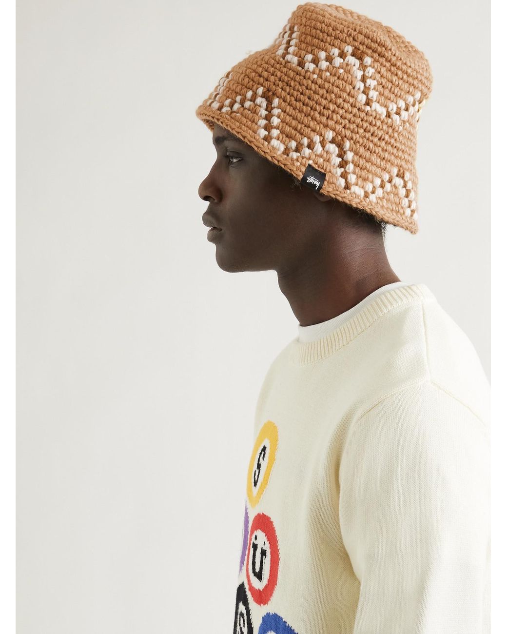 STUSSY WAVES KNIT BUCKET HAT バケットハット-